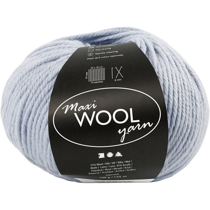 Lana, L. 125 M, azul palomo, 100 gr/ 1 bola