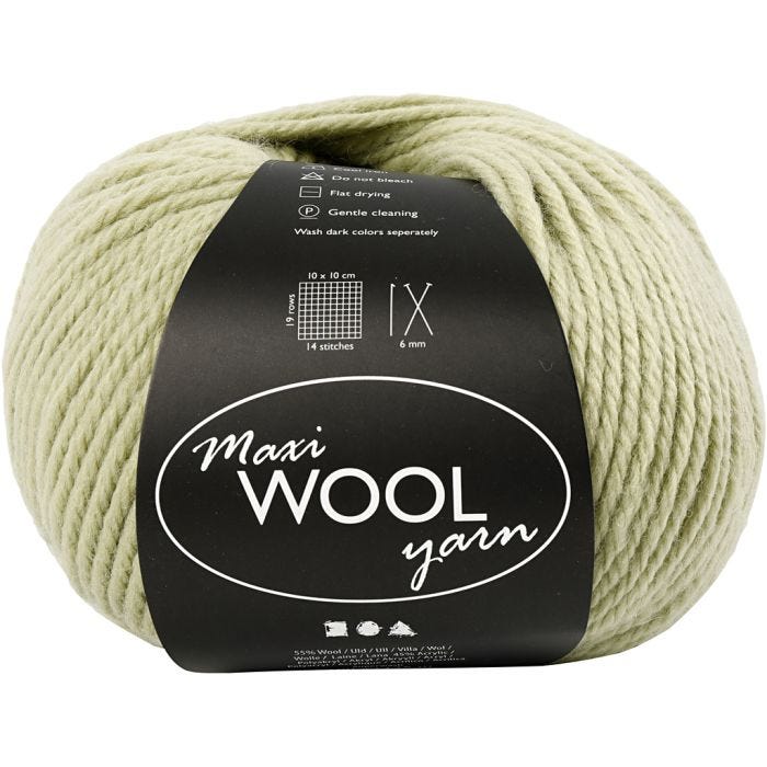 Lana, L. 125 M, verde claro, 100 gr/ 1 bola