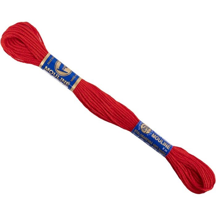 Hilo para bordar, rojo, 12x8 m/ 1 paquete