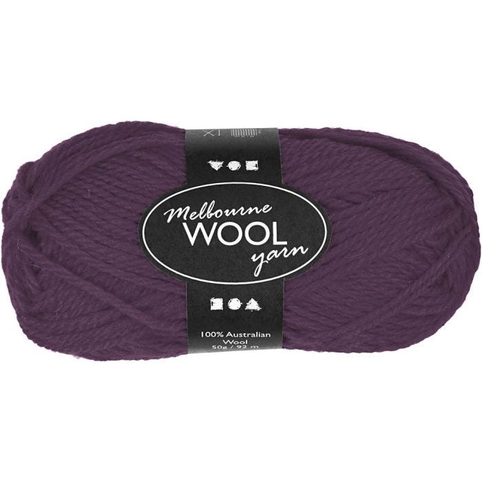 Hilo de lana Melbourne, L. 92 M, morado, 50 gr/ 1 bola