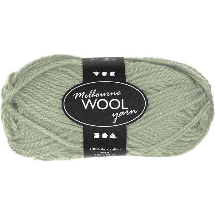 Hilo de lana Melbourne, L. 92 M, verde claro, 50 gr/ 1 bola