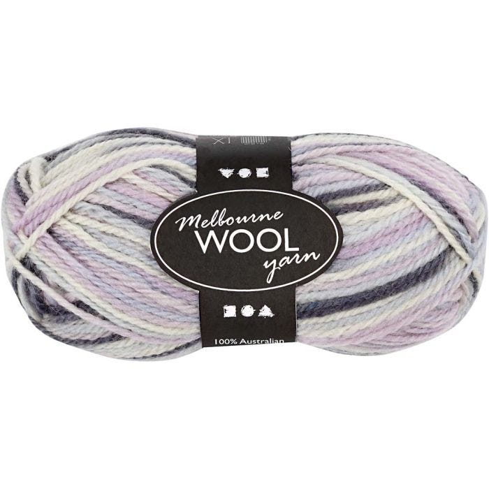 Hilo de lana Melbourne, L. 92 M, lila pastel, 50 gr/ 1 bola