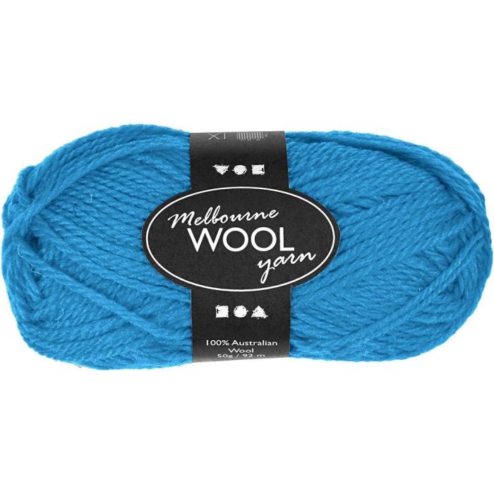 Hilo de lana Melbourne, L. 92 M, azul claro, 50 gr/ 1 bola