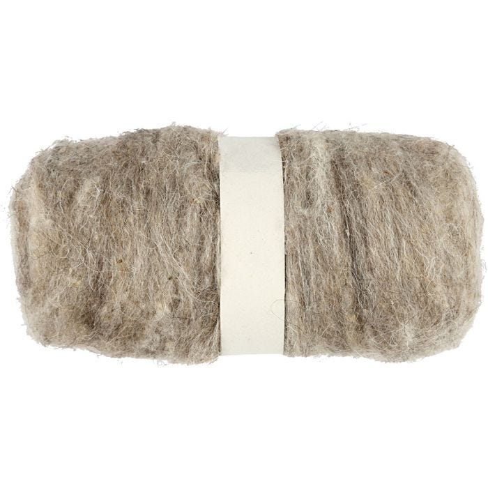 Lana Cardada, natural, 100 gr/ 1 fajo
