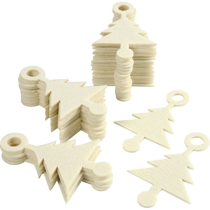 Figura de fieltro, medidas 8x13 cm, grosor 3 mm, 40 ud/ 1 paquete