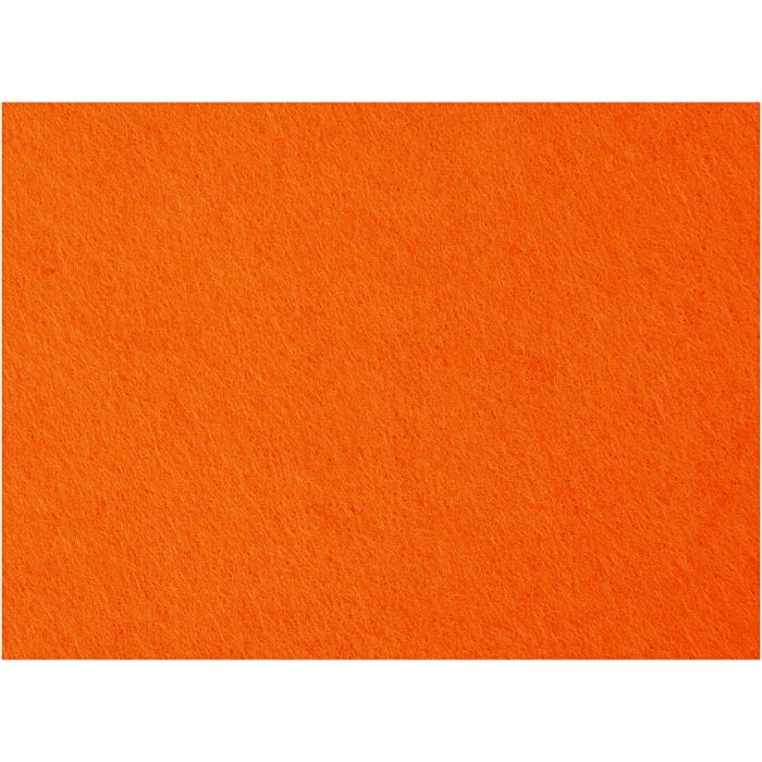 Fieltro para manualidades, hoja 42x60 cm, grosor 3 mm, naranja, 1 hoja