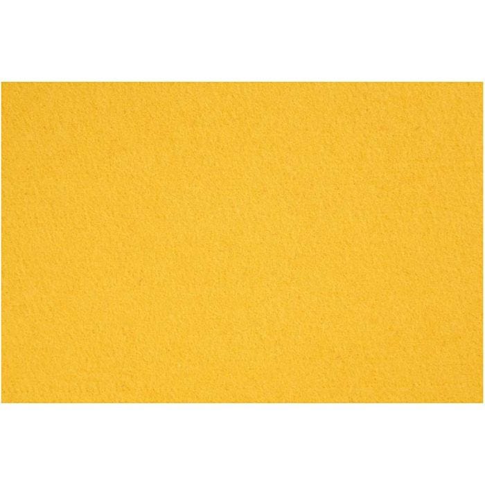 Fieltro para manualidades, hoja 42x60 cm, grosor 3 mm, amarillo, 1 hoja