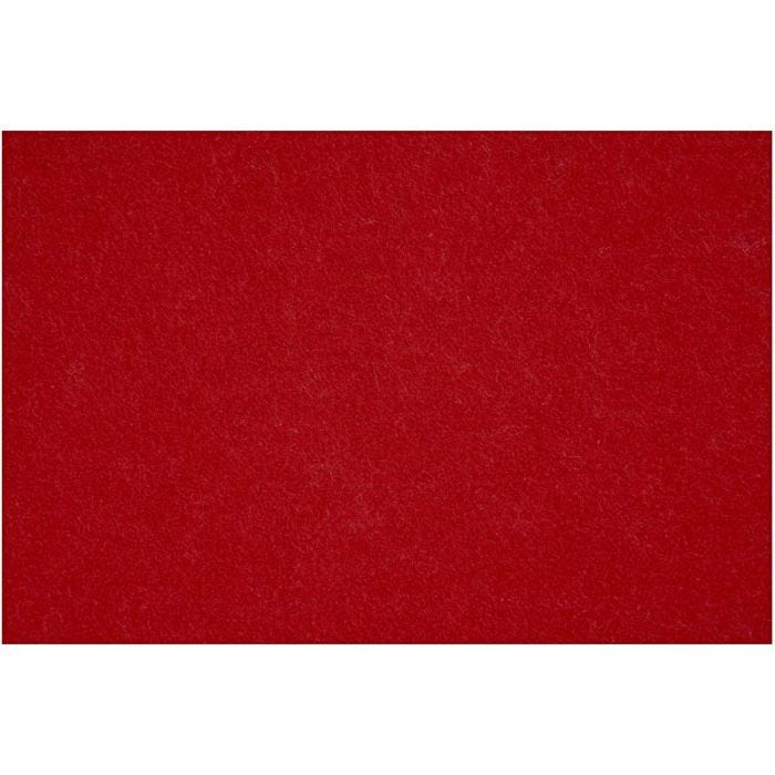 Fieltro para manualidades, hoja 42x60 cm, grosor 3 mm, rojo antiguo, 1 hoja