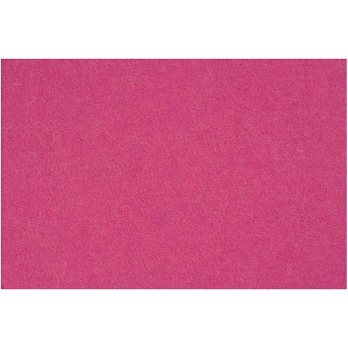 Fieltro para manualidades, hoja 42x60 cm, grosor 3 mm, rosa, 1 hoja