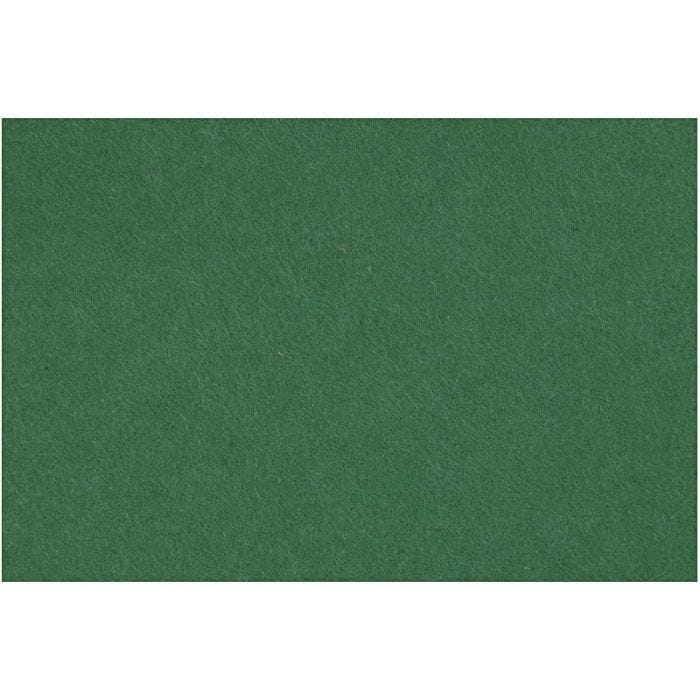 Fieltro para manualidades, hoja 42x60 cm, grosor 3 mm, verde oscuro, 1 hoja
