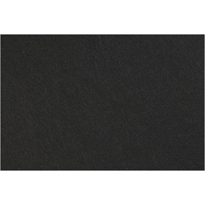 Fieltro para manualidades, hoja 42x60 cm, grosor 3 mm, negro, 1 hoja