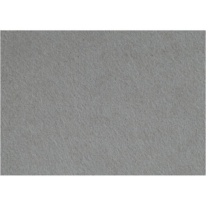 Fieltro para manualidades, hoja 42x60 cm, grosor 3 mm, gris, 1 hoja