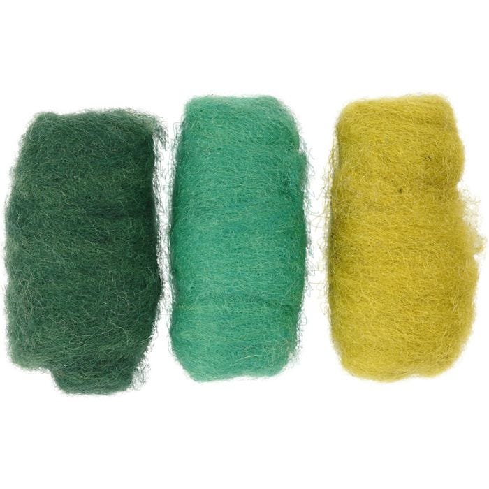 Lana Cardada, verde/turco harmonía, 3x10 gr/ 1 paquete