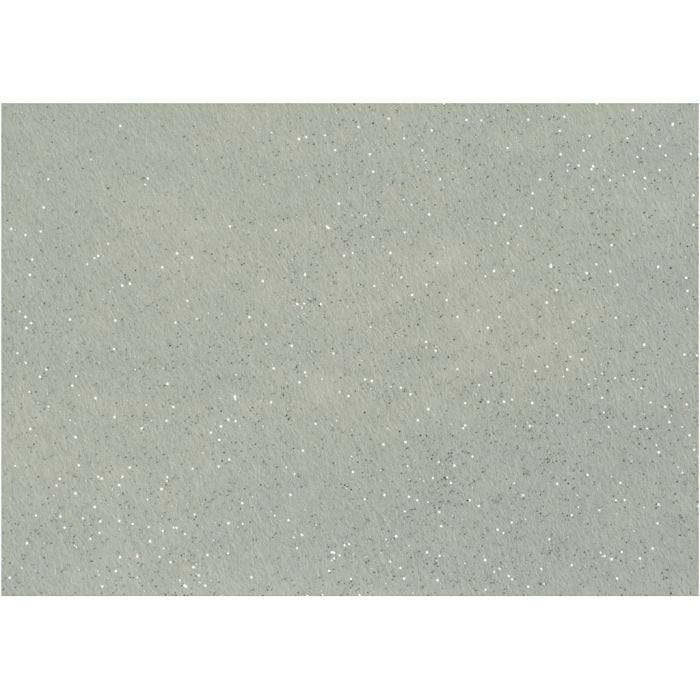 Fieltro para manualidades, A4, hoja 210x297 mm, grosor 1 mm, gris, 10 hoja/ 1 paquete