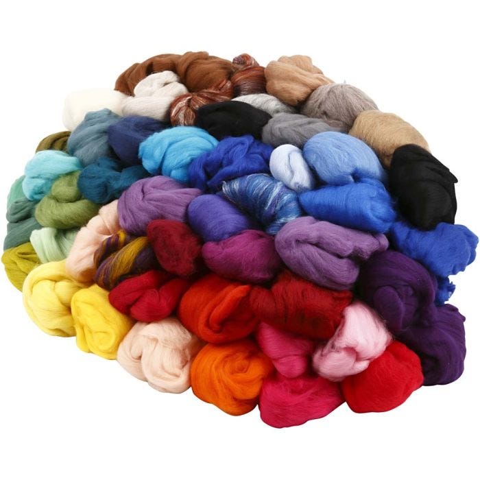 Lana Merino, grosor 21 my, El contenido puede variar , surtido de colores, 20x20 gr/ 1 paquete
