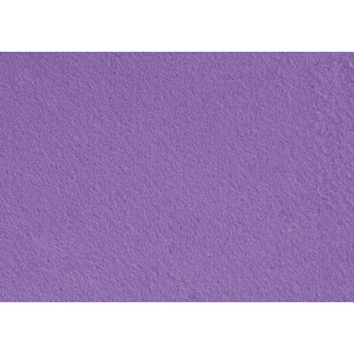 Fieltro para manualidades, A4, hoja 210x297 mm, grosor 1,5-2 mm, lila claro, 10 hoja/ 1 paquete