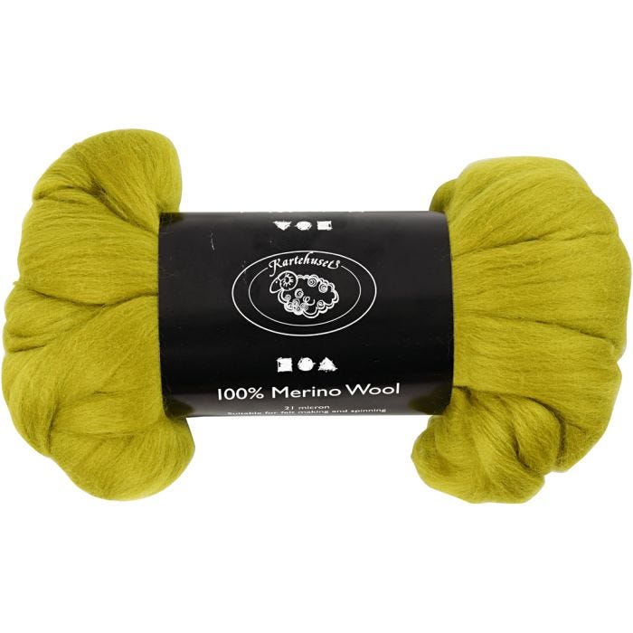 Lana Merino, grosor 21 my, limón, 100 gr/ 1 paquete