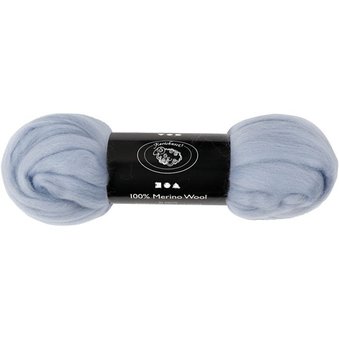 Lana Merino, 21 my, azul helado, 100gr/ 1 paquete