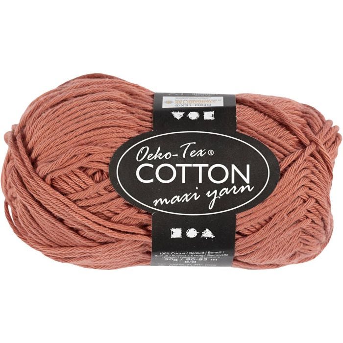 Hilo de algodón, medida 8/8, L. 80-85 M, arcilla, 50 gr/ 1 bola