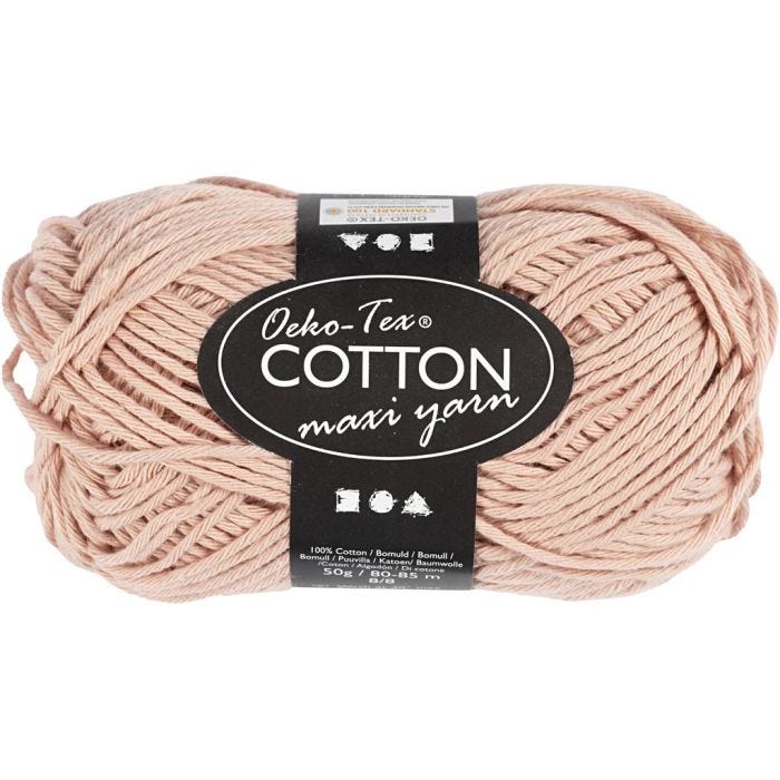 Hilo de algodón, medida 8/8, L. 80-85 M, polvo, 50 gr/ 1 bola