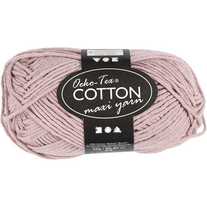 Hilo de algodón, medida 8/8, L. 80-85 M, lavanda, 50 gr/ 1 bola