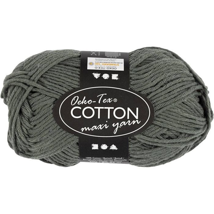 Hilo de algodón, medida 8/8, L. 80-85 M, gris, 50 gr/ 1 bola