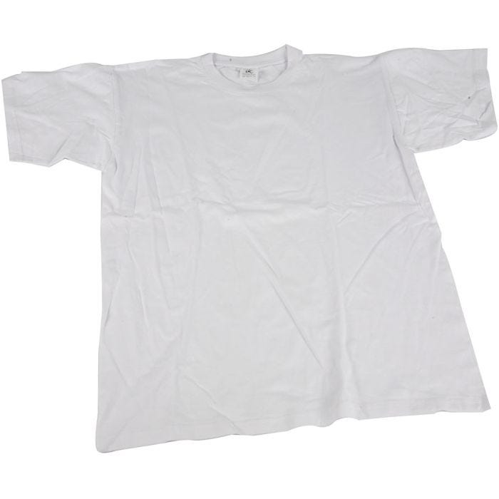 Camisetas, A: 55 cm, medidas large , cuello redondo, blanco, 1 ud