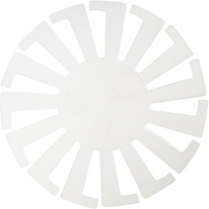 Plantilla para cesta tejida, A: 8 cm, dia 14 cm, transparente, 10 ud/ 1 paquete