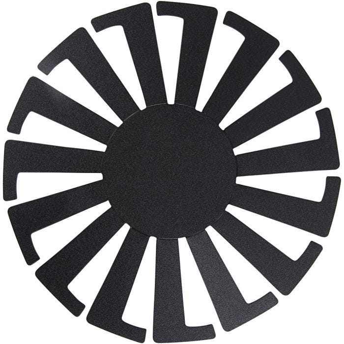 Plantilla para cesta tejida, A: 6 cm, dia 8 cm, negro, 10 ud/ 1 paquete