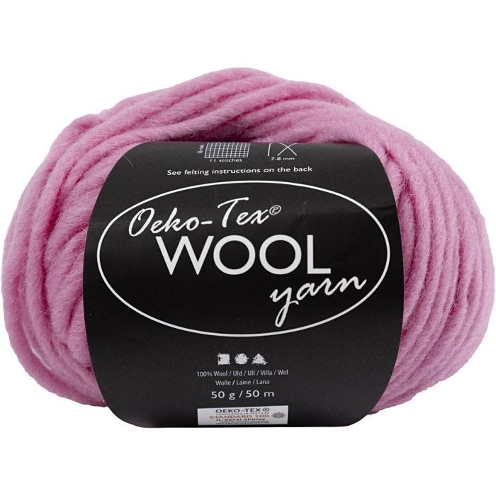 Lana, L. 50 M, rosa claro, 50 gr/ 1 bola