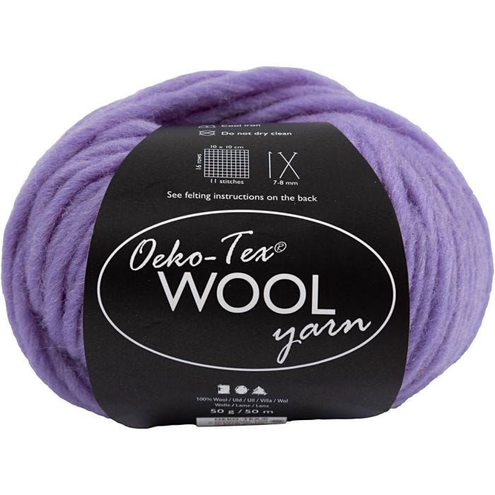Lana, L. 50 M, morado, 50 gr/ 1 bola