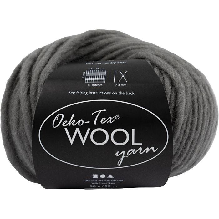Lana, L. 50 M, gris, 50 gr/ 1 bola