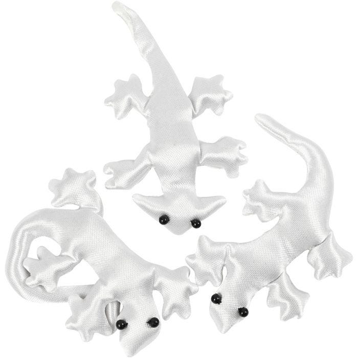 Bicho de tela, medidas 10-14 cm, blanco, 3 ud/ 1 paquete
