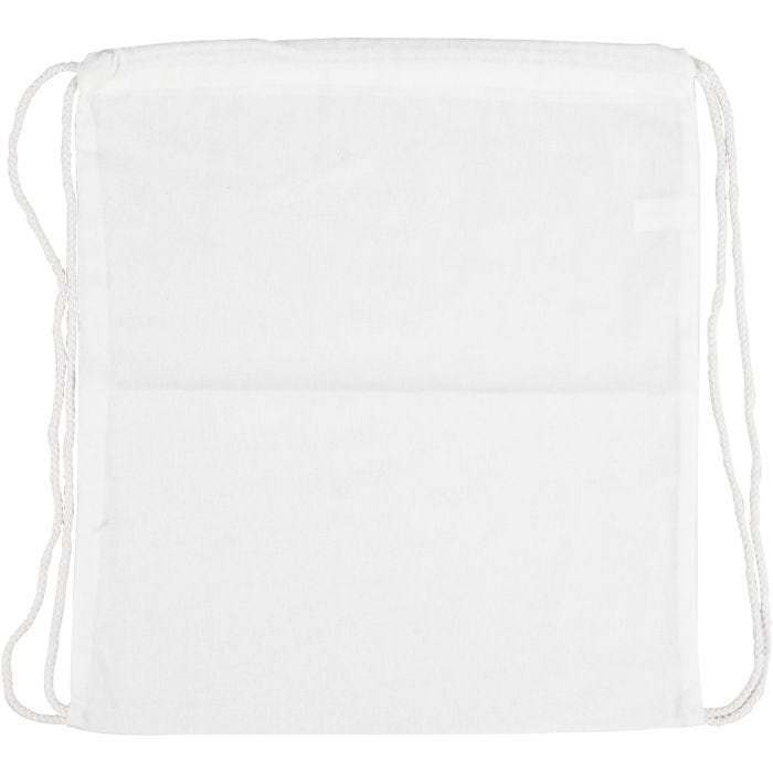 Bolsa con Cordón, medidas 37x41 cm, 130 gr, blanco, 1 ud
