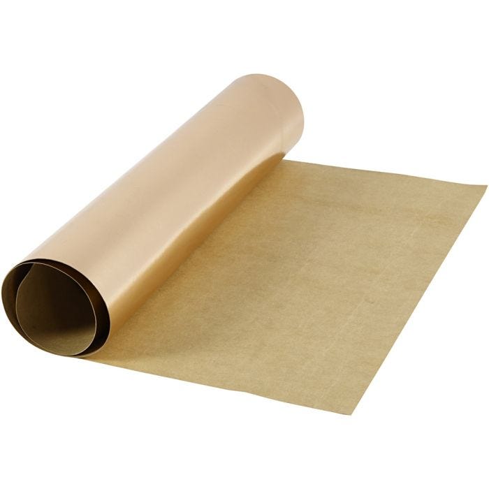 Papel imitación cuero, A: 49 cm, una cara de color,detalle metalizado, 350 gr, dorado rosado, 1 m/ 1 rollo