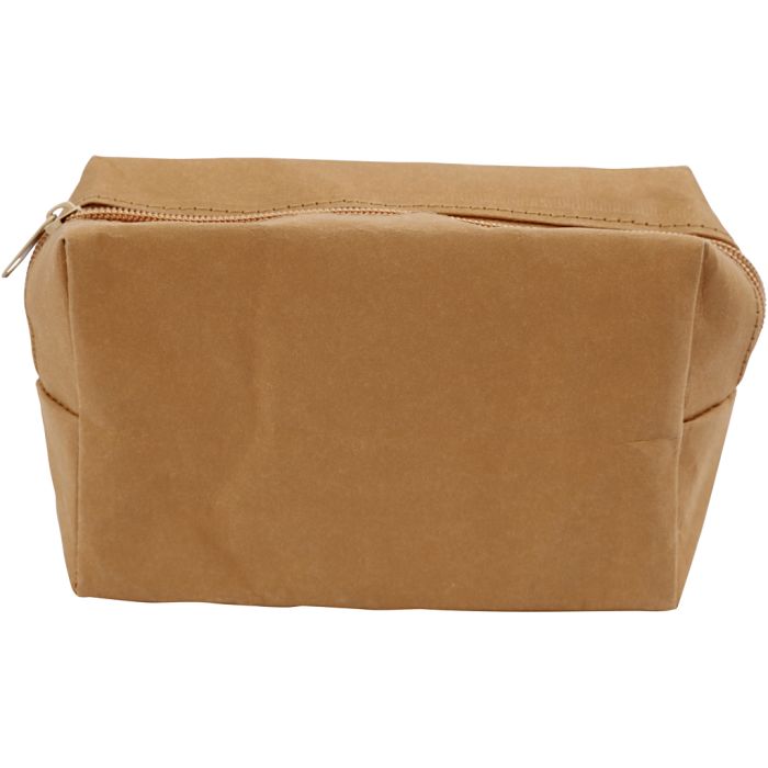 Bolso, medidas 16,5x6,5x10 cm, marrón claro, 1 ud