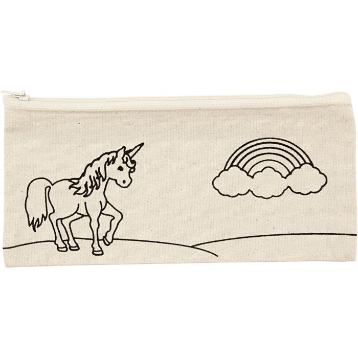 Estuche, Unicornio, medidas 21x9 cm, 245 gr, color natural claro, 1 ud