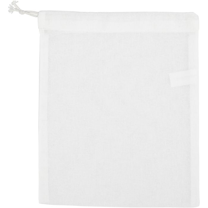 Bolsa de tela, medidas 21x25 cm, 130 gr, blanco, 1 ud