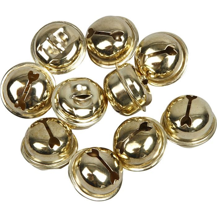 Cascabel, dia 13+15+17 mm, dorado, 12 stdas/ 1 paquete