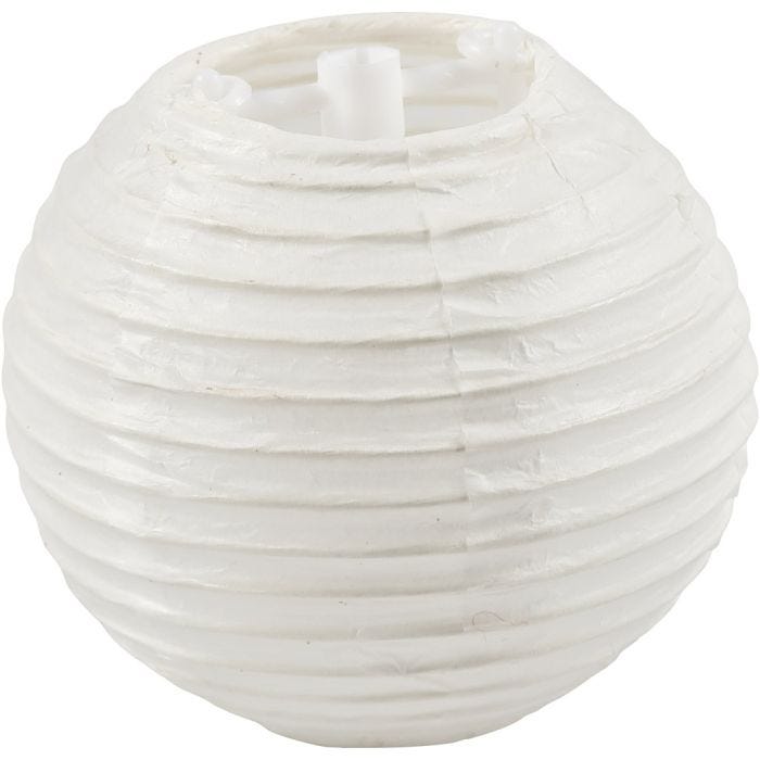 Lámpara de papel, redondo, dia 7,5 cm, blanco, 10 ud/ 1 paquete