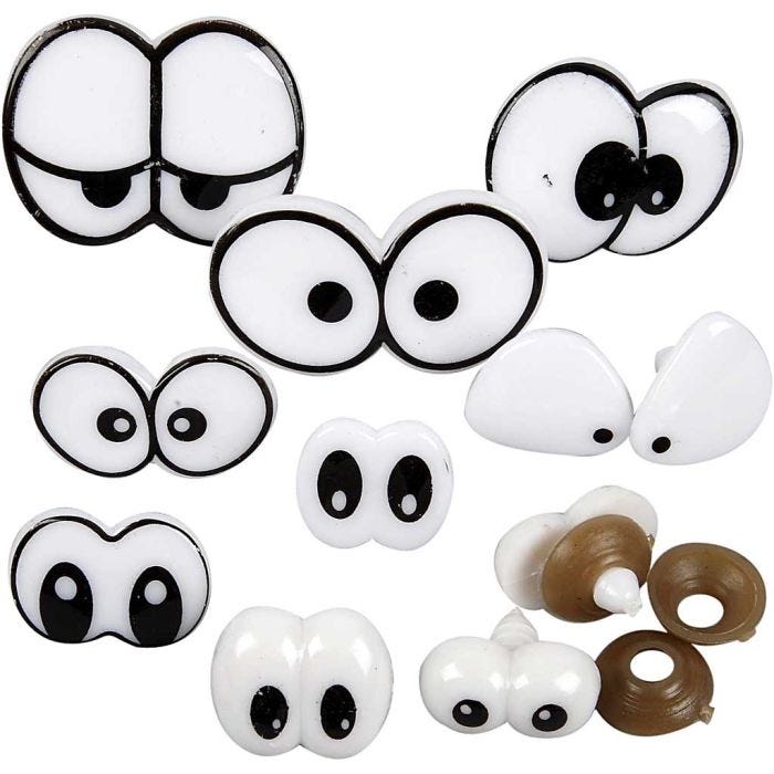 Ojos Divertidos, medidas 2-3 cm, 9 stdas/ 1 paquete