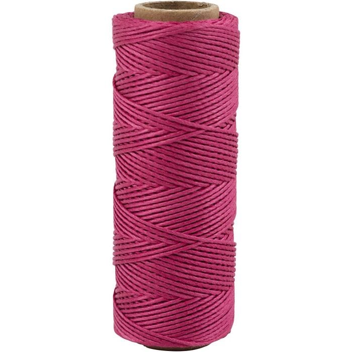 Cuerda de yute, grosor 1 mm, rosa oscuro, 65 m/ 1 rollo