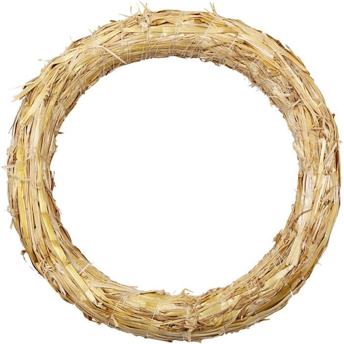 Guirnalda de paja, 27 cm, 3 cm, 1 ud