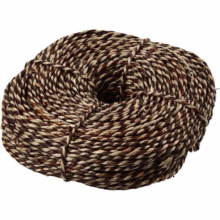 Cuerda marinera, grosor 3,5-4 mm, marrón, 500 gr/ 1 fajo
