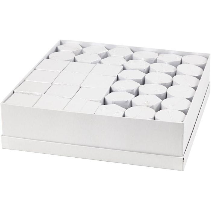 Cajas, A: 7+9 cm, medidas 4,5+6 cm, blanco, 36 set/ 1 paquete