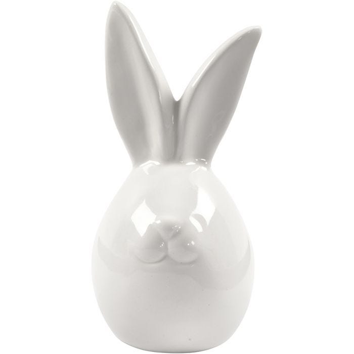 Conejo, A: 11,4 cm, dia 5,5 cm, blanco, 12 ud/ 1 paquete