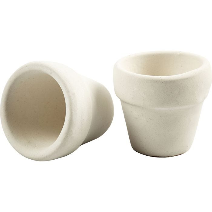 Maceta, A: 4,6 cm, dia 5,2 cm, blanco, 48 ud/ 1 paquete