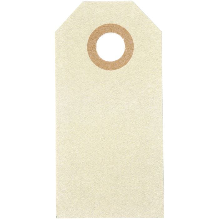 Etiquetas Manila, medidas 3x6 cm, 250 gr, crema, 30 ud/ 1 paquete