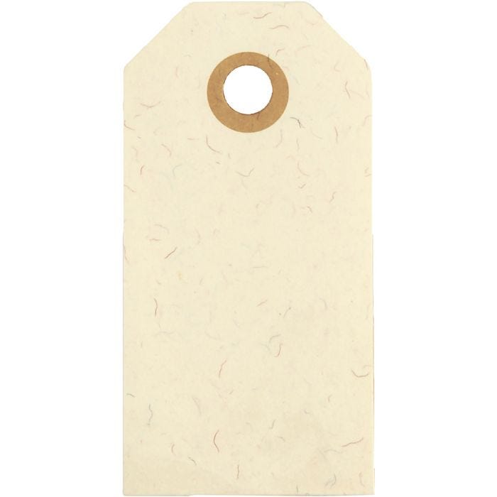 Etiquetas Manila, medidas 4x8 cm, 250 gr, crema, 20 ud/ 1 paquete