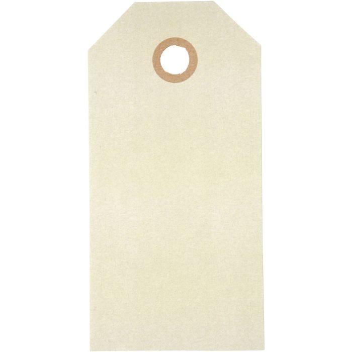 Etiquetas Manila, medidas 5x10 cm, 250 gr, crema, 1000 ud/ 1 paquete